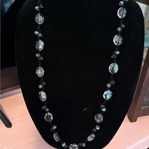 Chico's Black and Silver Beaded Necklace